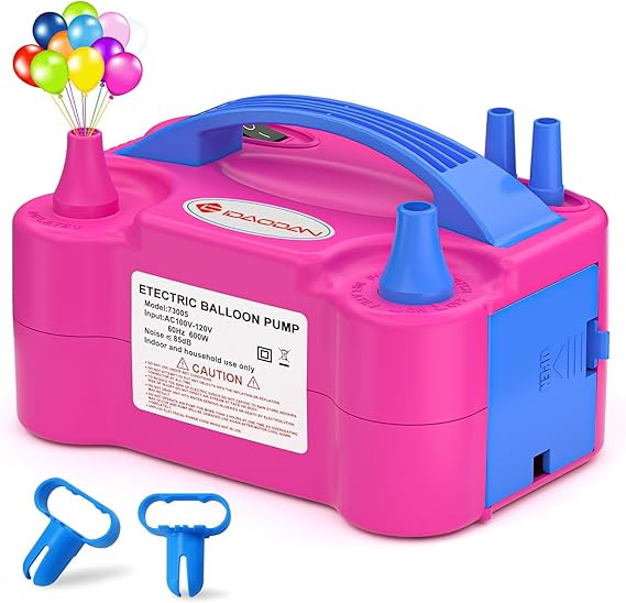 IDAODAN Electric Balloon Pump, Portable Electric Balloon Blower Machine Balloon Air Pump Dual Noz... | Amazon (US)