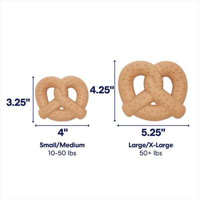 Frisco Peanut Butter Flavored Pretzel Rubber Chew Dog Toy for Heavy Chewers, Small/Medium | Chewy