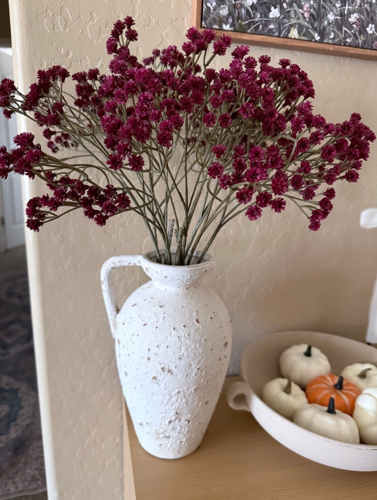 Cute and affordable burgundy stems from Michaels Stores. These will be great for Christmas too. $2.99 for a piece, the stem is 29” long. I got just 3. They are 20% off now with code: NOV20OFF



Fall decor, fall stems, autumn, Michaels fall decor, fall entryway styling , fall vase 

#LTKHoliday #LTKFindsUnder50 #LTKHome #LTKStyleTip #LTKSeasonal #LTKSaleAlert