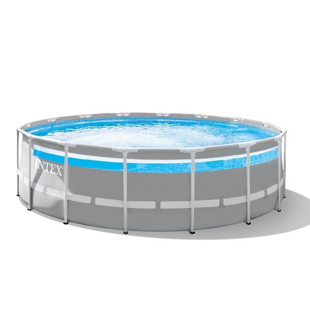 Intex 192"x192" Prism Frame Pool with Window - Gray | Target
