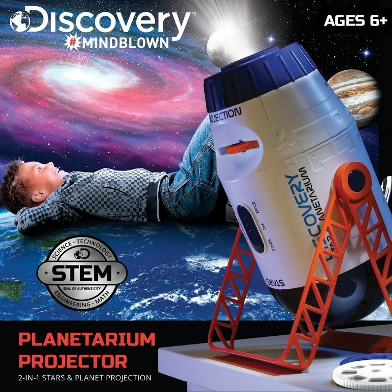 Discovery #Mindblown 2-In-1 Reversible Planetarium Space Projector, 360-Degree Rotation, Moving S... | Walmart (US)