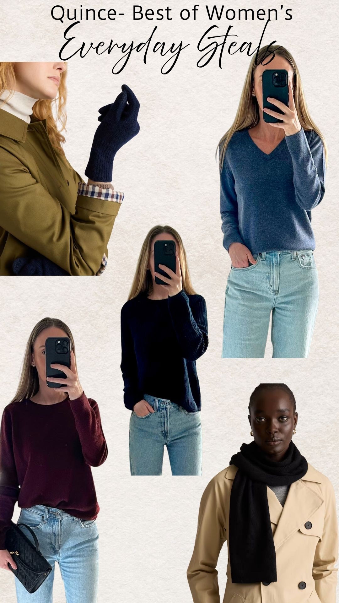 Quince has so many great pieces made from all natural fibers, most under $50! These are my favorite 100% cotton and Mongolian cashmere pieces. Great gift options!

gifts for her, gift guide, sweater, jeans, gloves, winter fashion, fall fashion, gift ideas

#LTKHoliday #LTKGiftGuide #LTKCyberWeek