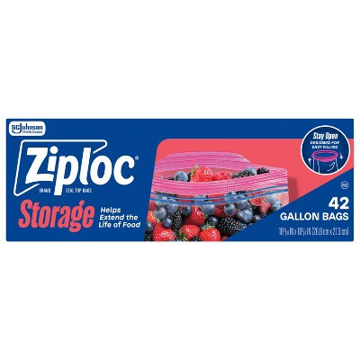 Ziploc Gallon Food Storage Bags for Meal Prep - 42ct: Double Seal Lock, BPA-Free | Target