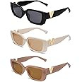 Allarallvr Rectangle Sunglasses for Women 90s Retro Trendy Y2K Classical Vintage Square Shades AR... | Amazon (US)