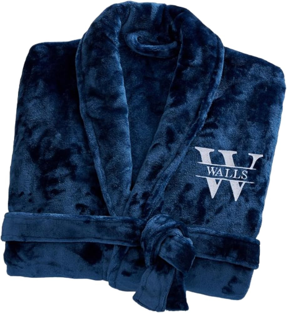 Personalization Universe Lavish Last Name Embroidered Fleece Robes | Amazon (US)