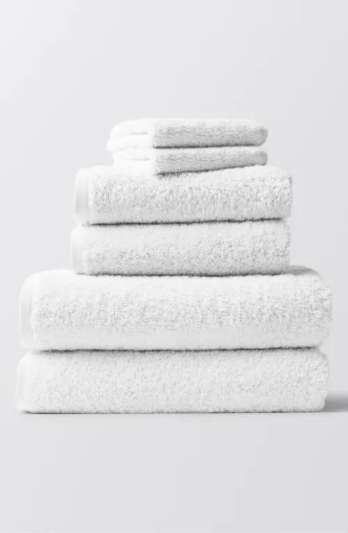 Coyuchi Cloud Loom™ Organic Cotton Hand Towel in Alpine White at Nordstrom | Nordstrom