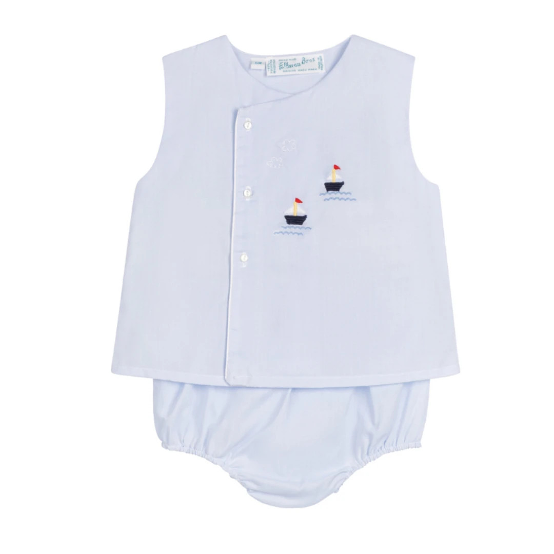 Blue Nautical Sailboat Diaper Set | Feltman Brothers