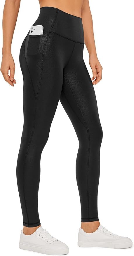 CRZ YOGA Womens Butterluxe Matte Faux Leather Leggings 25"/28'' - High Waisted Buttery Soft Loung... | Amazon (US)