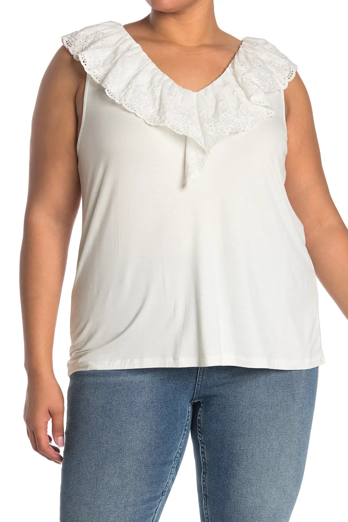 Forgotten Grace Eyelet Ruffle Tank at Nordstrom Rack | Nordstrom Rack