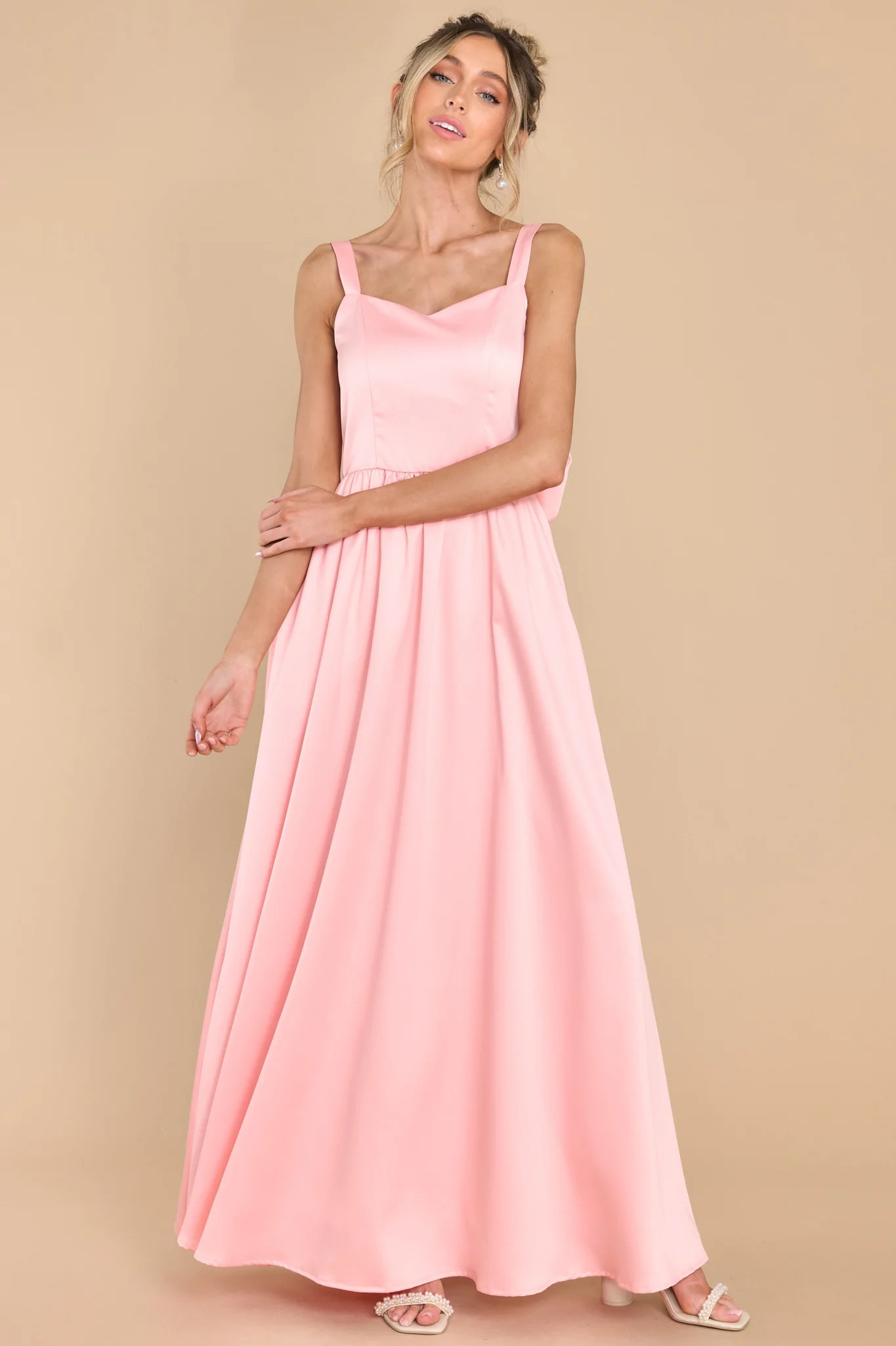 Light Up My Life Light Pink Maxi Dress | Red Dress 