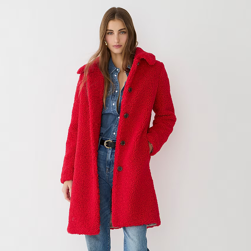 Teddy sherpa lady coat | J. Crew US
