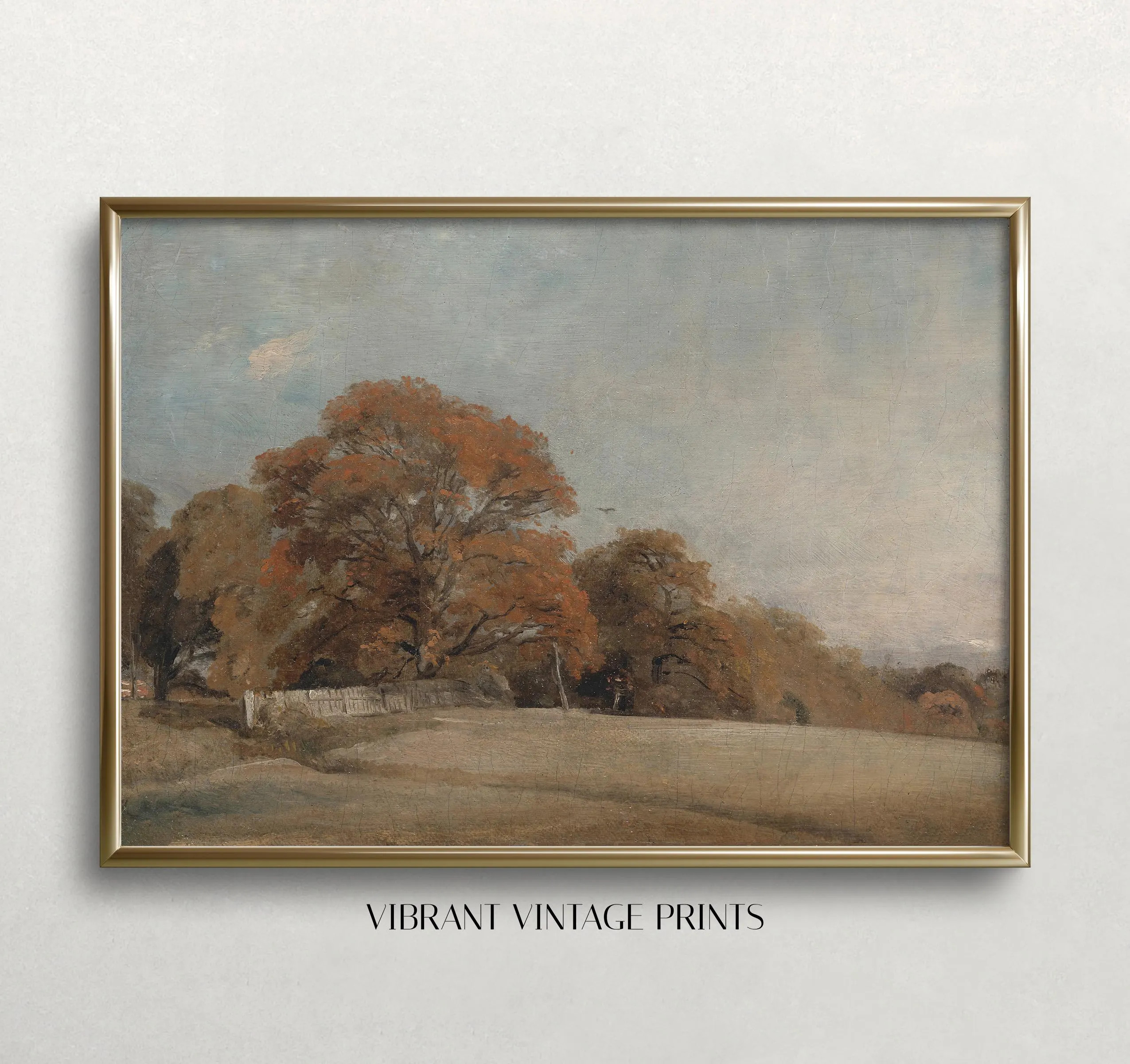Vintage Autumn Landscape Print | Neutral Tone Fall Wall Art (Digital Download) | Etsy (Global)