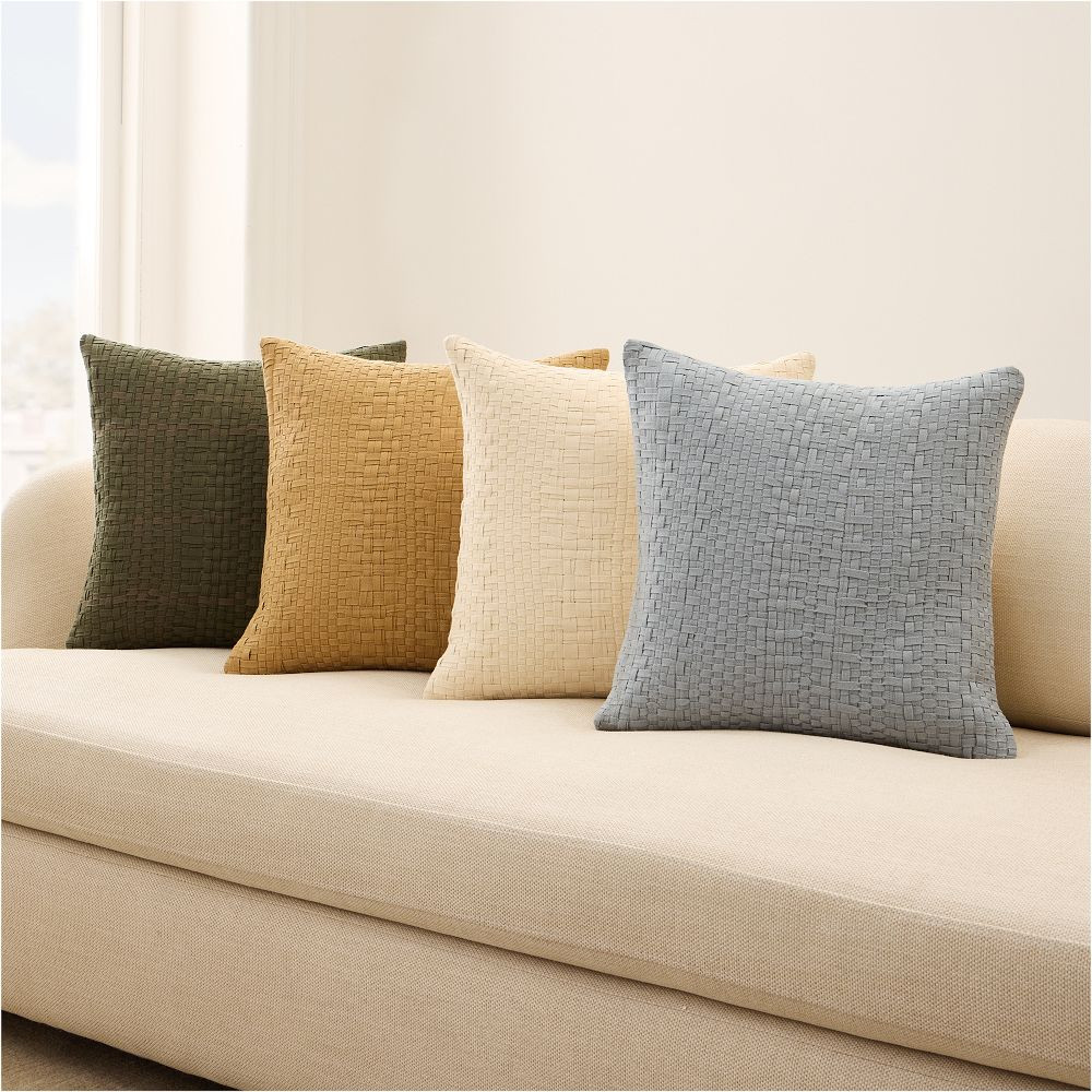 Layered Basketweave Pillow Cover | West Elm (US)