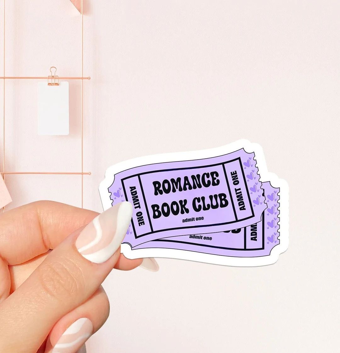 Purple Romance Book Club Sticker, Bookish Sticker, Book Lover Gift, Bookish Merch, Kindle Sticker... | Etsy (US)