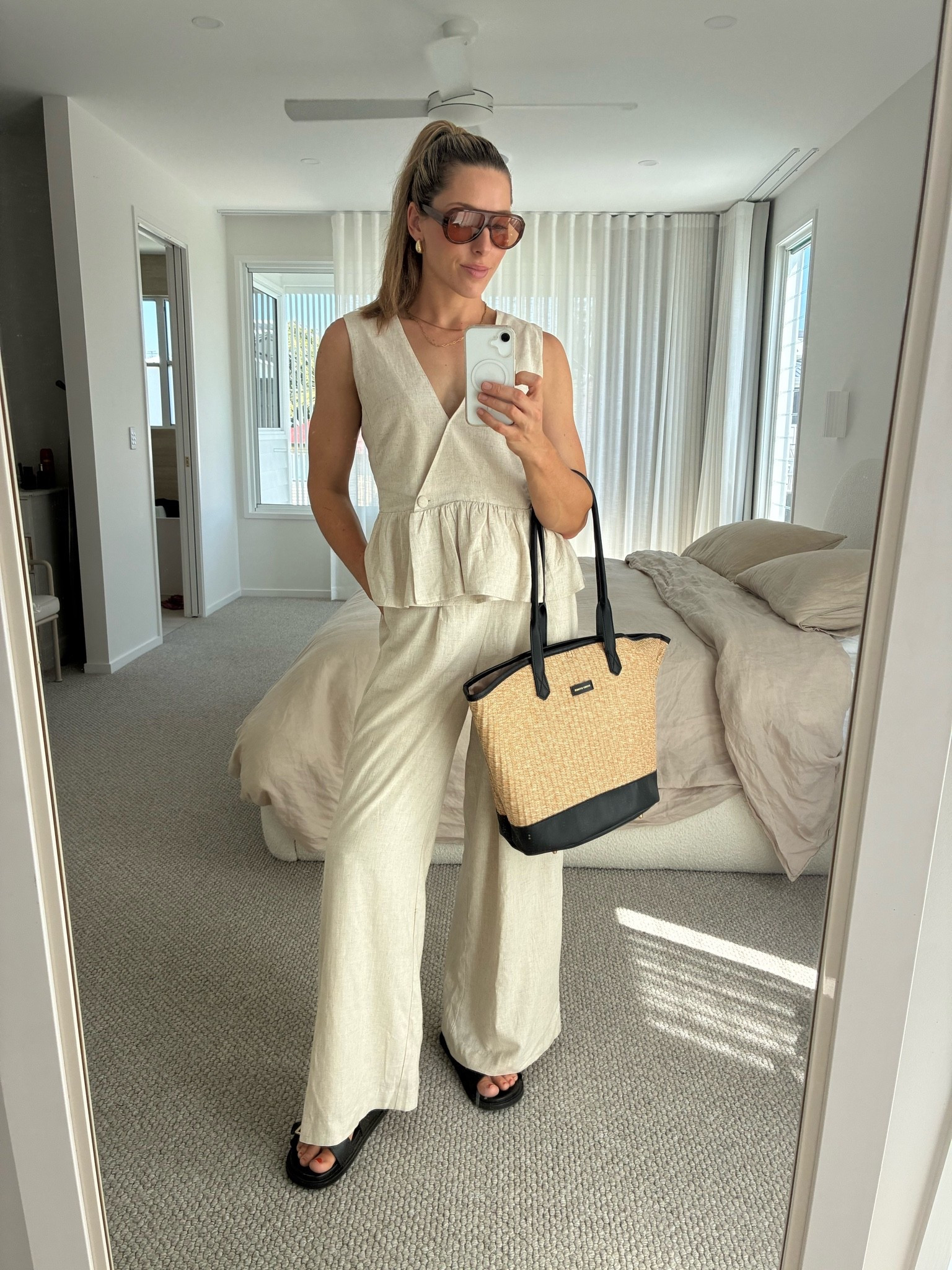 A random 32°C spring day called for something light, comfortable and easy ☀️ This linen-look set was the perfect throw-on-and-go outfit. Wearing a size [insert size] in both pieces 🤍

Gifted by Petal & Pup.

#LTKaustralia #LTKspring #LTKbag