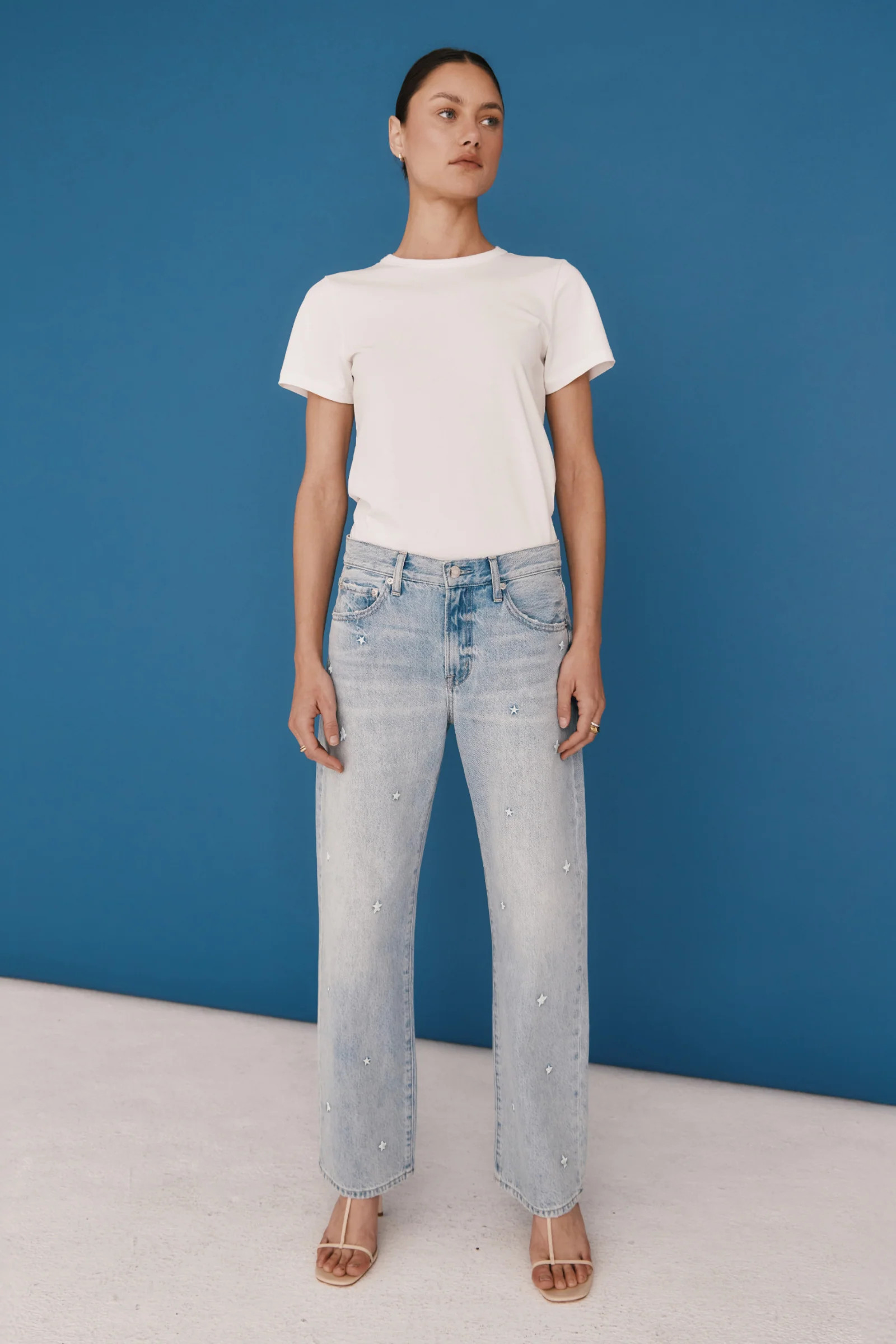 Kyra High Rise Bowed Ankle - Jetset | Pistola Denim