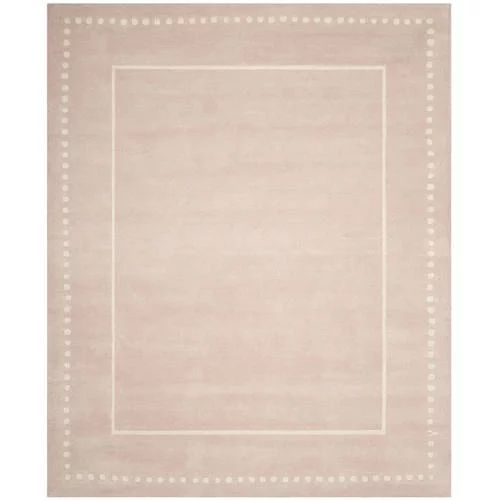 SAFAVIEH Bella Danita Plain Dotted Bordered Wool Area Rug, Light Pink/Ivory, 4' x 6' | Walmart (US)