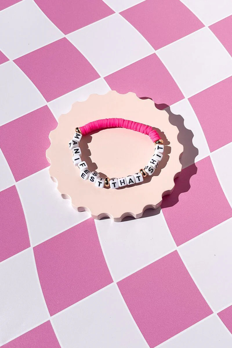 Manifest That Shit Inspirational Beaded Bracelet | Mure + Grand | Mulberry and Grand