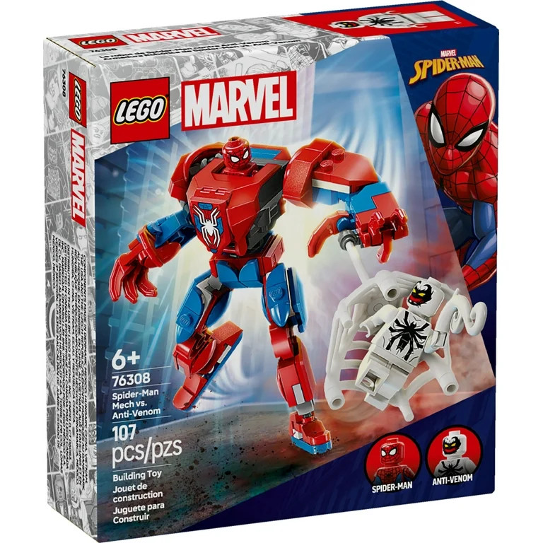 LEGO Marvel Spider-Man Mech vs. Anti-Venom Building Toy Set - Spider-Man Toy for Kids, Boys and G... | Walmart (US)
