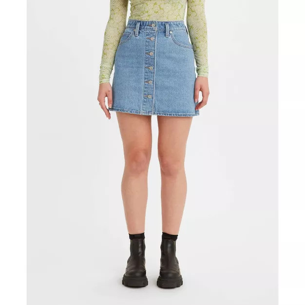 Levi's® Women's Notch Mini A-Line Skirt - Light Indigo Stonewash | Target