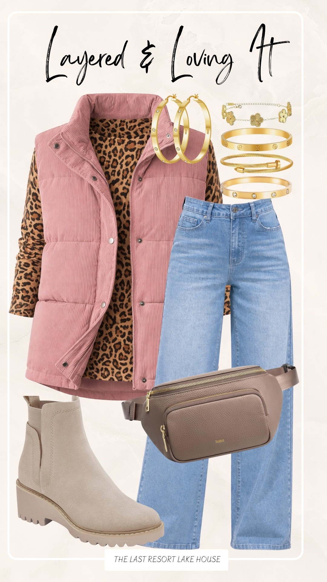 Layered & loving it over here 💕🐆

This is one of those throw-it-on outfits that somehow looks like you tried (even when you didn’t). Leopard for a little fun, a cozy vest for warmth, comfy jeans, and boots you can actually walk in — my kind of everyday win.

Perfect for errands, coffee runs, school pickup, or those “I need to look cute but comfy” days.

Everything is linked and easy to recreate 👇
Tap to shop the full look 🤍

#LTKootd #LTKmomlife #LTKgrwm