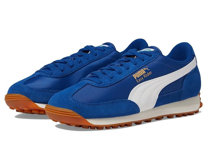PUMA Easy Rider Vintage Shoes Men's Shoes Puma Black/Puma White : 9 D - Medium, Leather/Rubber/Suede | Zappos.com