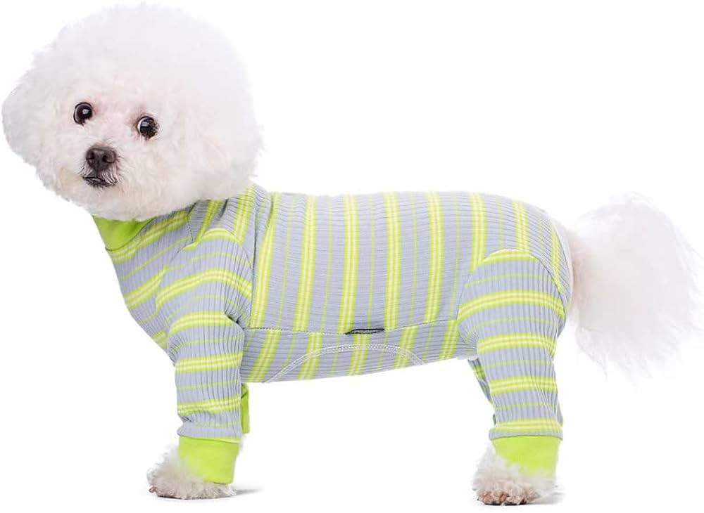 Dog Striped Recovery Suit, Puppy After Surgery Onesie for Female Male Dogs, Dogs Cats Long Sleeve... | Amazon (US)