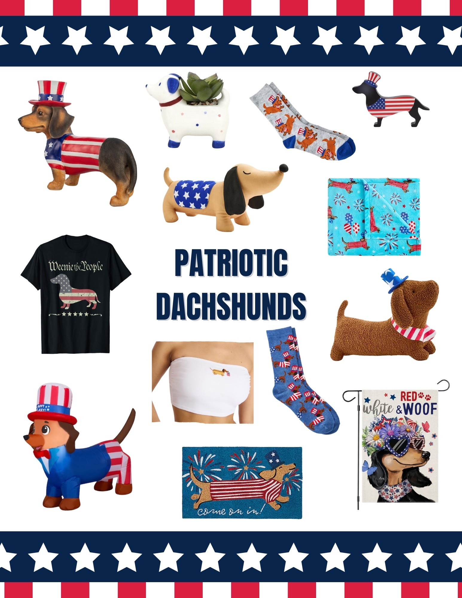 Patriotic dachshunds! 

#LTKSeasonal #LTKHome