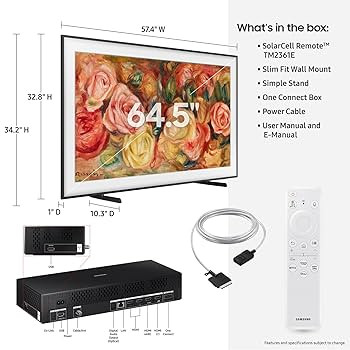 SAMSUNG 65-Inch Class QLED 4K LS03D The Frame Series Quantum HDR Smart TV w/Dolby Atmos, Art Mode... | Amazon (US)