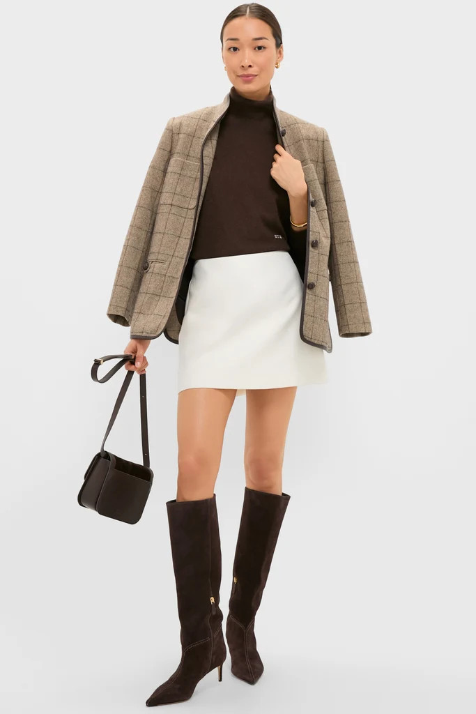 Cream Wool Meg Mini Skirt | Tuckernuck (US)
