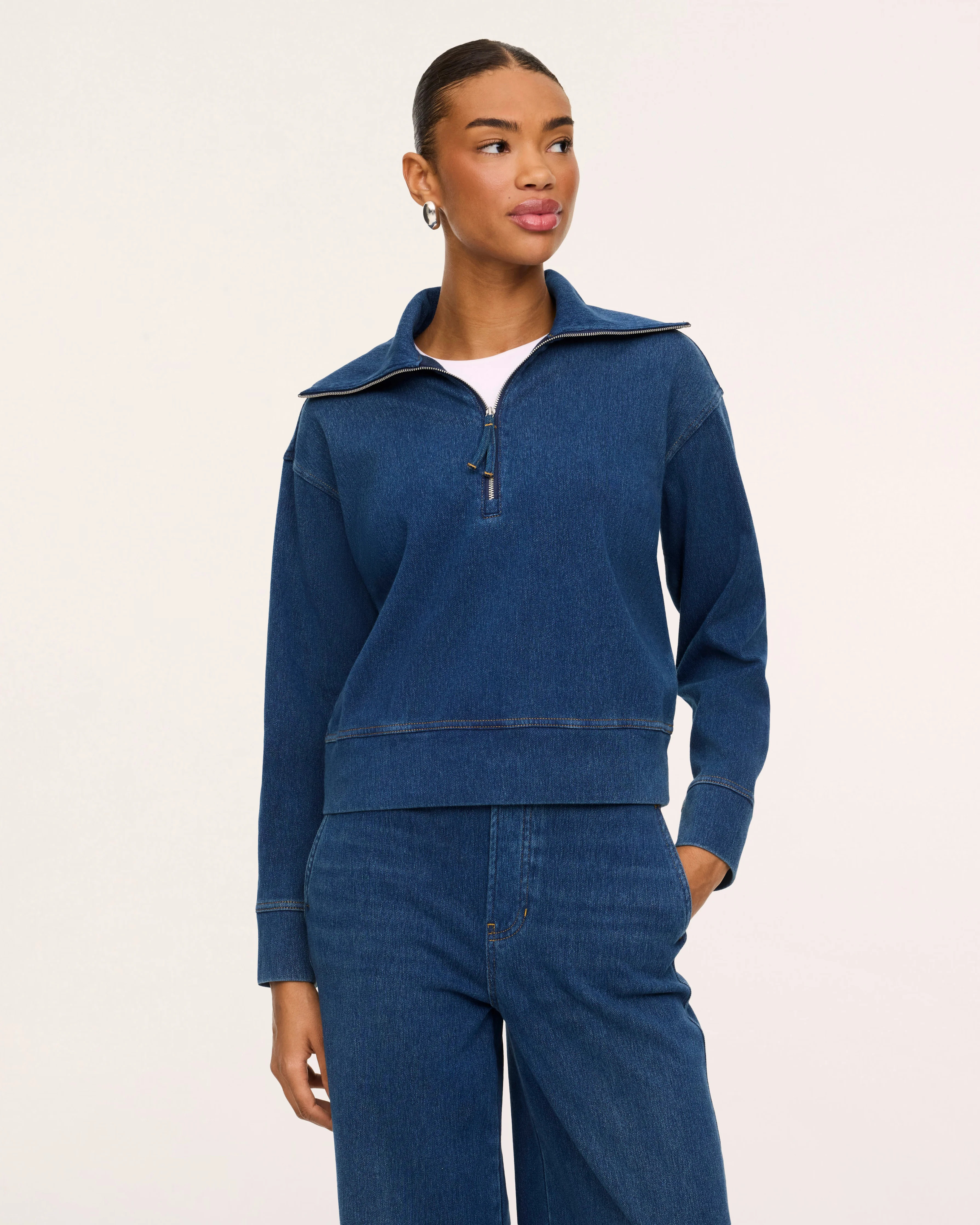 SPANX® Denim-ish Half Zip | Spanx