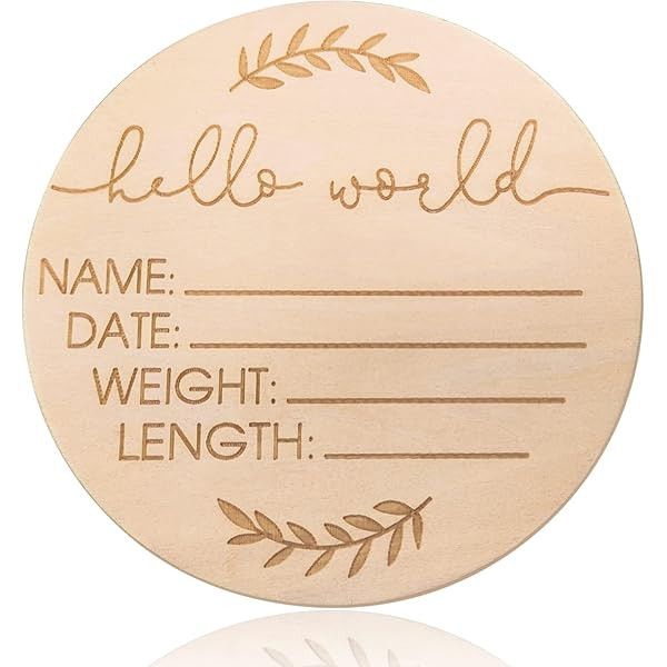 Hello World Newborn Sign | Birth Announcement Sign for Hospital | Baby Name Sign | Baby Name Announc | Amazon (US)