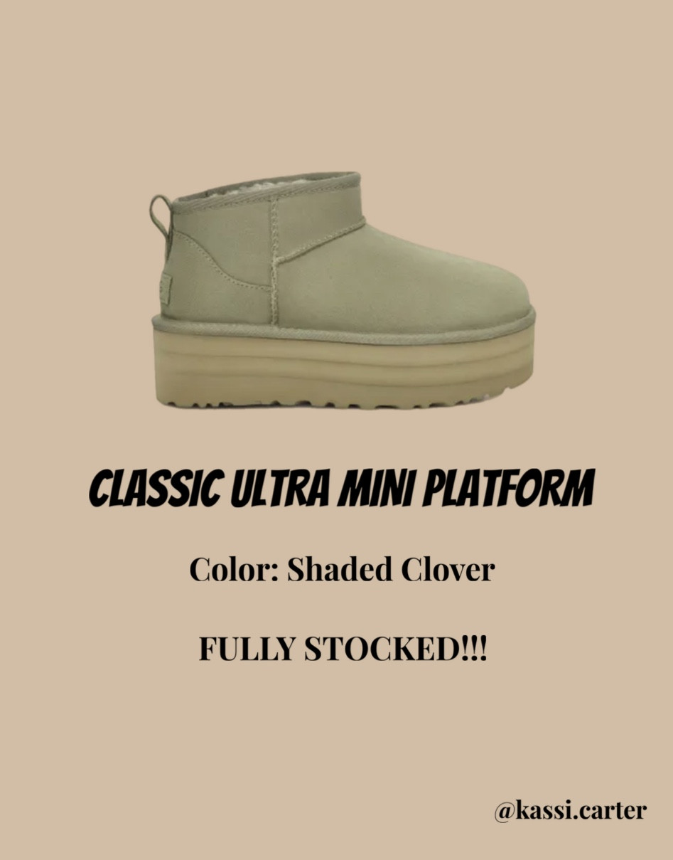 Ugg Classic ultra mini platform 
Color: Shaded Clover
Christmas gift ideas 
Ugg Tazz 

#LTKshoecrush #LTKHoliday #LTKGiftGuide
