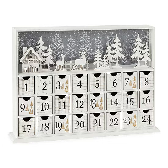 North Pole Trading Co. Chateau Winter White Scene Led Christmas Advent Calendar | JCPenney