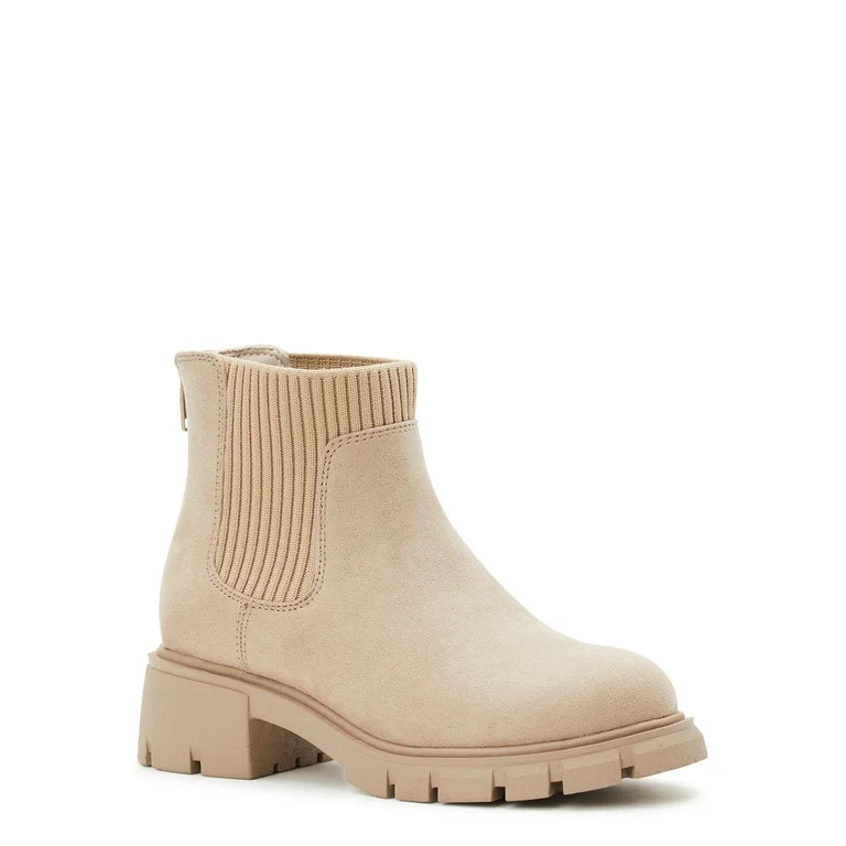 Wonder Nation Little & Big Girls Chelsea Boot, Sizes 13-6 - Walmart.com | Walmart (US)