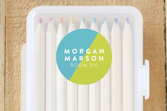 "Favorite Colors" - Customizable Custom Name Labels in Green by Abby Munn. | Minted