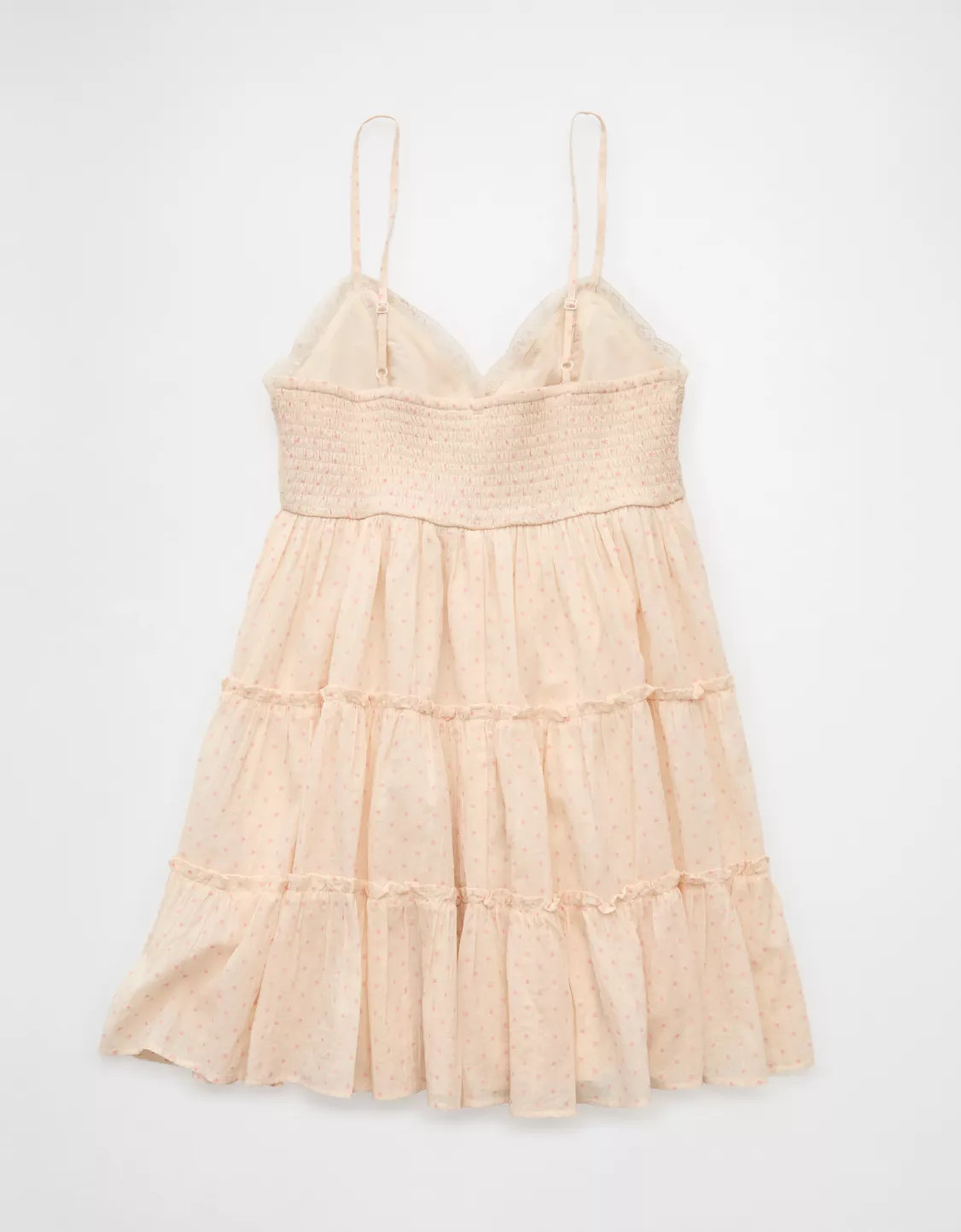 AE V-Neck Tiered Babydoll Mini Dress | American Eagle Outfitters (US & CA)