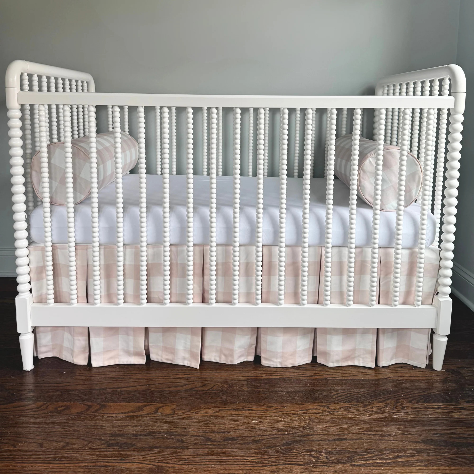 Pleated Crib Skirt + Bolster Set Bundle | Rooney Embroidery