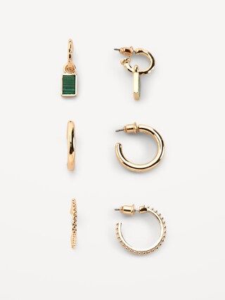 Gold-Plated Earrings Variety 3-Pack for Women | Old Navy (US)