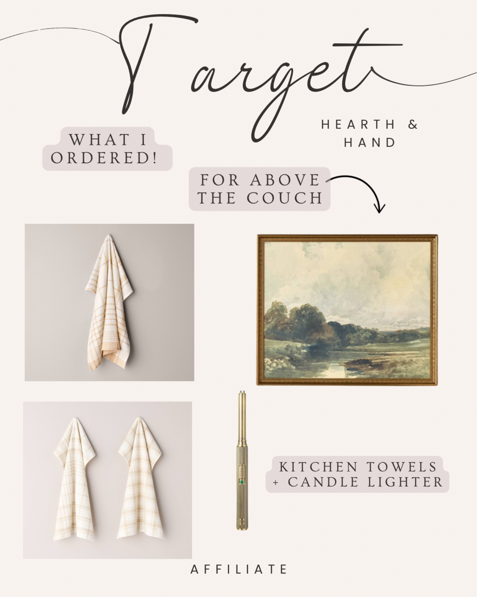 Here’s what I grabbed from the new Hearth & Hand release! Their kitchen towels are such great quality & price so I always grab some of those, the lighter is so pretty it can be left out on display and I’m going to try this large art above my couch! 

What did you all get?? 

#LTKGiftGuide #LTKSeasonal #LTKHome