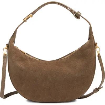 Vince Mini Eris Suede Hobo Bag in Oliva at Nordstrom | Nordstrom