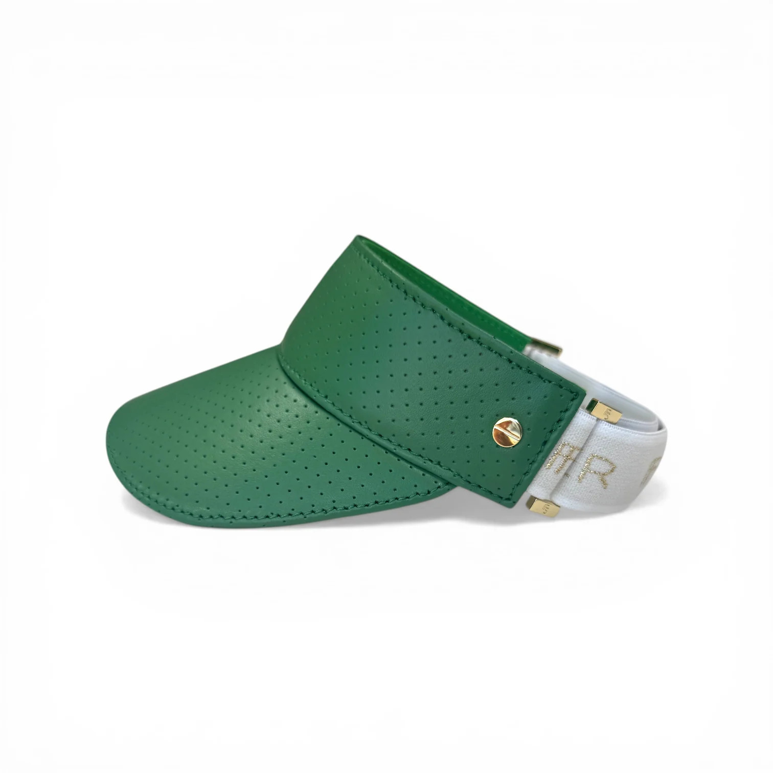 The Leather Visor - Court Green/White & Gold | Fenix Sportier