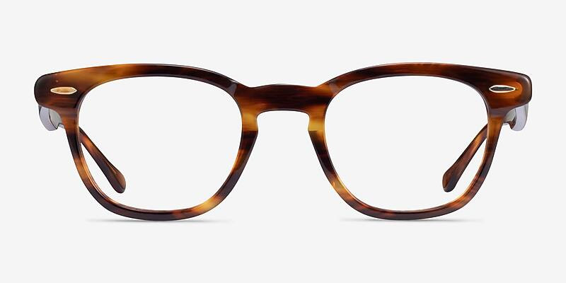 Ray-Ban RB5398 Hawkeye - Square Striped Tortoise Frame Eyeglasses | Eyebuydirect | EyeBuyDirect.com