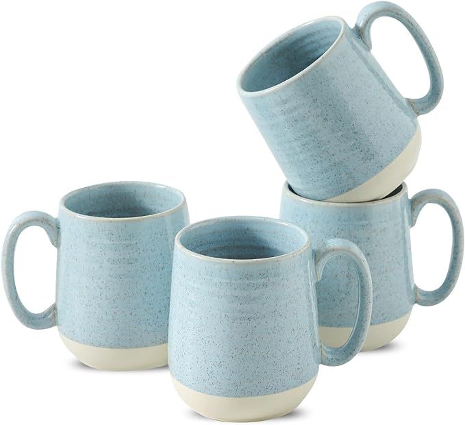Hasense Ceramic Coffee Mugs Set of 4, 15 Oz Coffee Cup with Handle for Women and Men, Modern Larg... | Amazon (US)
