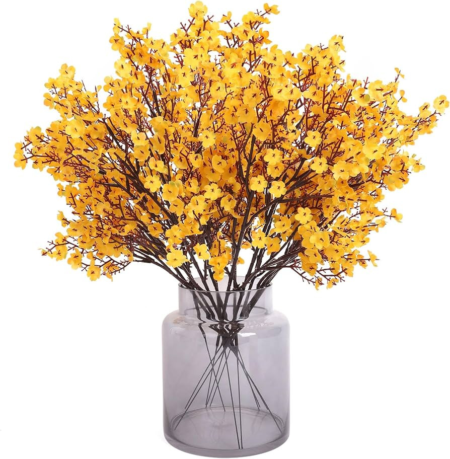 MACTING 12PCS Artificial Spring Flowers Fake Baby Breath Silk Flowers Gypsophila Bouquet Stems fo... | Amazon (US)