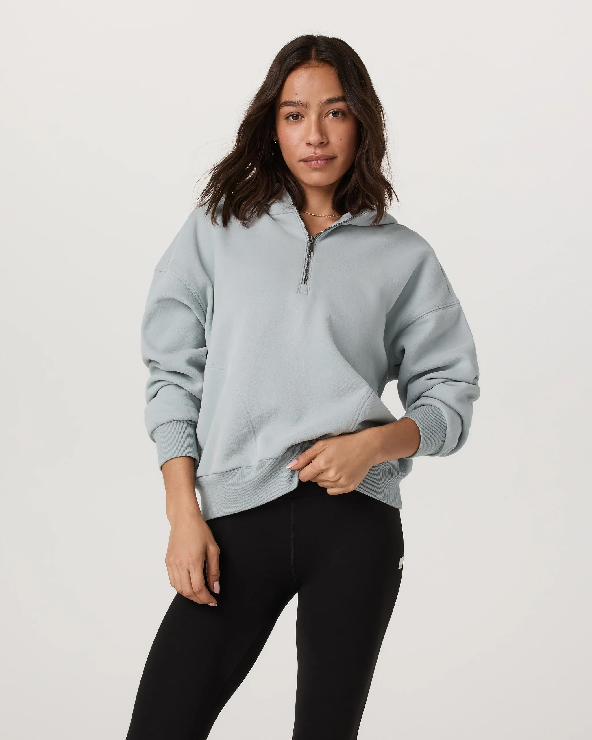 Restore Relaxed Half Zip Hoodie | Blue Haze Jacket | Vuori | Vuori Clothing (US & Canada)