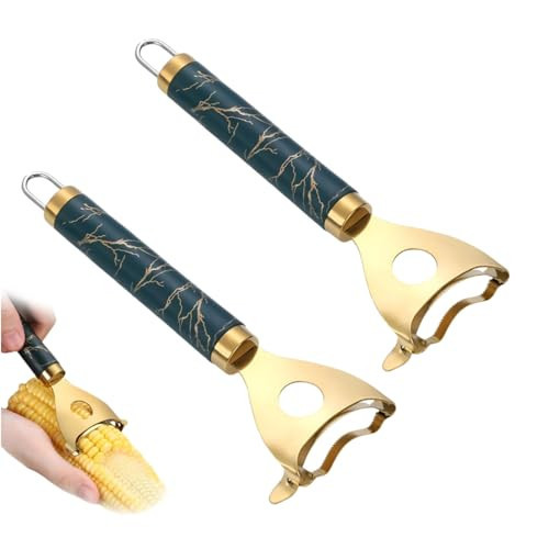 2-Pack Corn Peeler Stainless Stee Corn Cob Stripper Tool Corn Thresher from the Cob, Removes Corn Kernels From Corn Cobs In Seconds, Kitchen Gadget | Amazon (US)