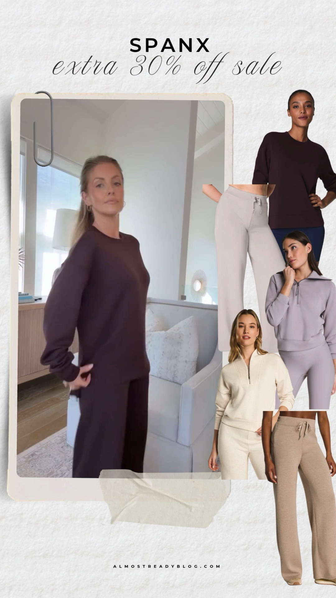 Spanx extra 30% off sale. The Spanx set I can’t stop wearing 🙌🏼🤎 XS top / XS Regular wide leg pants.

fall lounge outfit, cozy travel outfit, casual fall style, Spanx loungewear, matching set, lounge pants, cozy layers, travel outfit, casual style, fall basics

#LTKSaleAlert #LTKootd