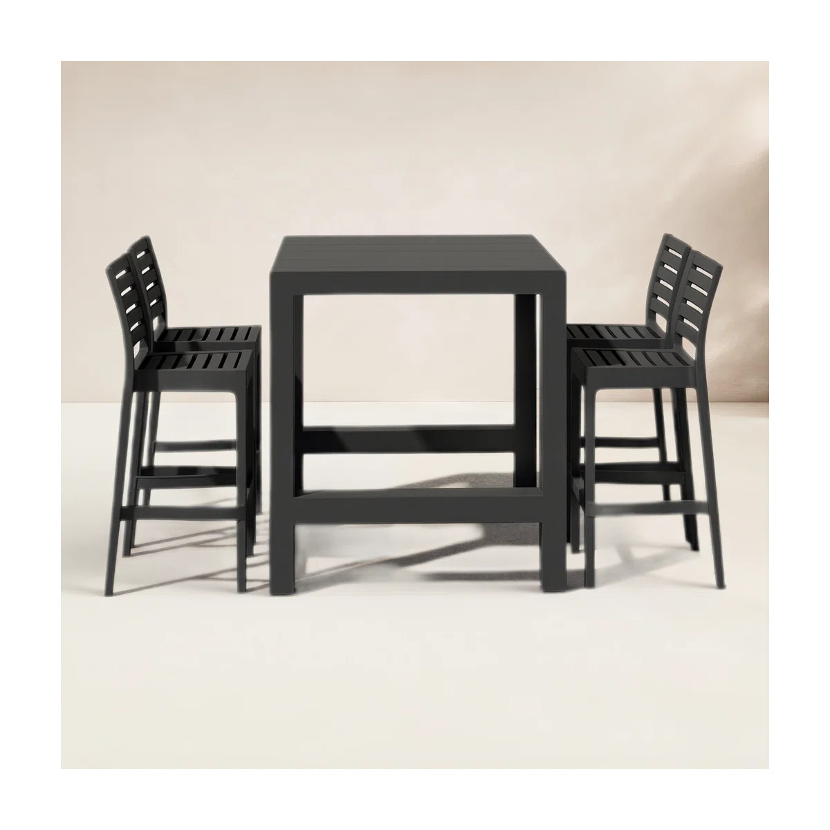 Farrah Square 4 - Person 39" Long Bar Height Dining Set | Wayfair North America