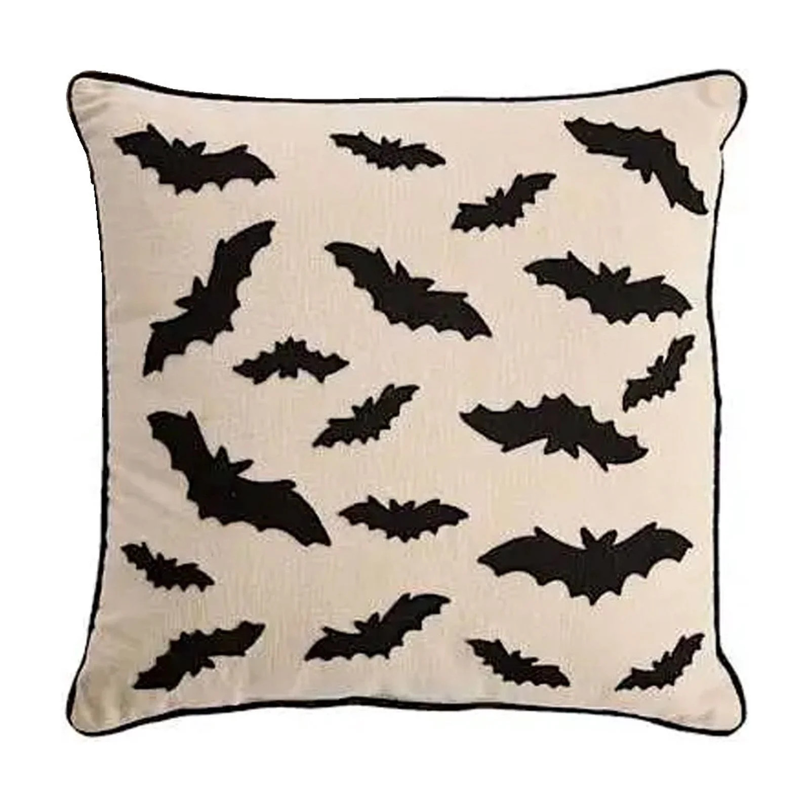 JWZZYD Halloween Ghost Throw Pillow, 18X18 Inch Black Bat Pattern Square Decorative Cushion With Pillow Core, Soft Accent Pillow for Sofa Couch Fall Halloween Home Decor, 1 Pack - Walmart.com | Walmart (US)